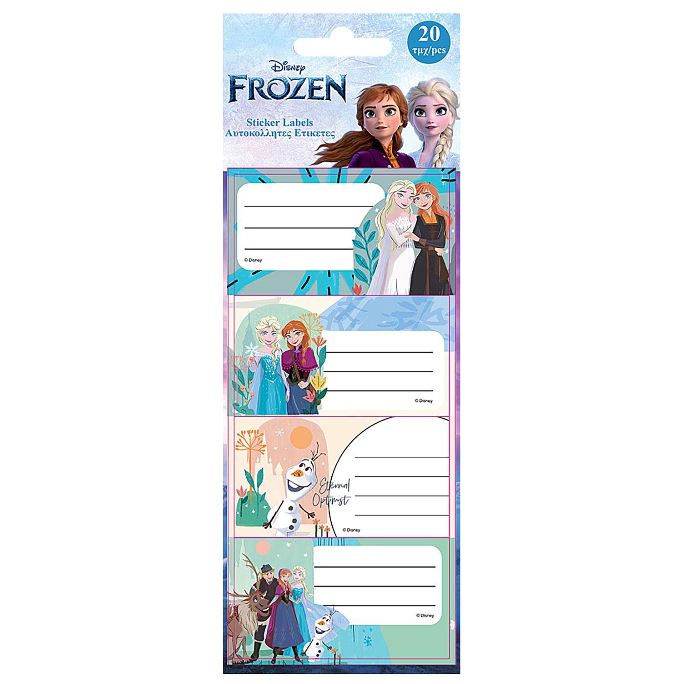 ΕΤΙΚΕΤΕΣ FROZEN 2 ΣΕΤ=5 ΦΥΛΛΑ 20 ΕΤΙΚΕΤΕΣ Disney - 10 ΤΕΜ