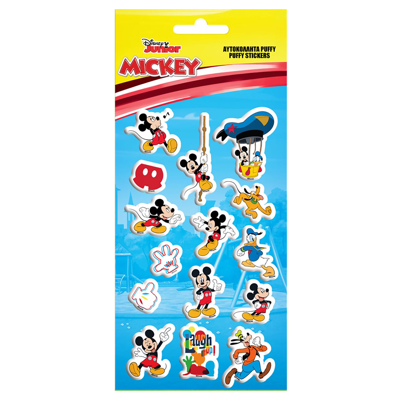 ΑΥΤΟΚΟΛΛΗΤΑ PUFFY MICKEY 22x10cm Disney 000562874 - 12 ΤΕΜ