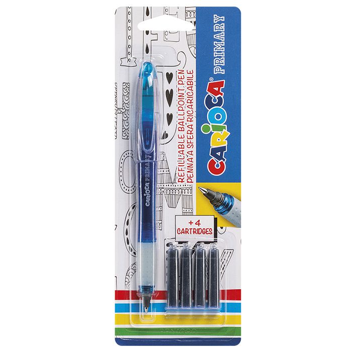 ΣΤΥΛΟ ΣΕΤ ΜΕ 4 ΜΕΛΑΝΙΑ CARIOCA BALLPOINT 1.0mm Carioca 43248 60-730